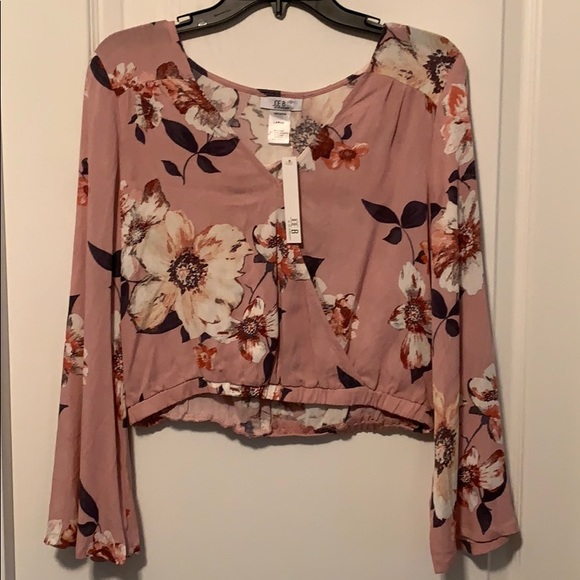 Joe B Women’s Floral Crop Top - Picture 1 of 5